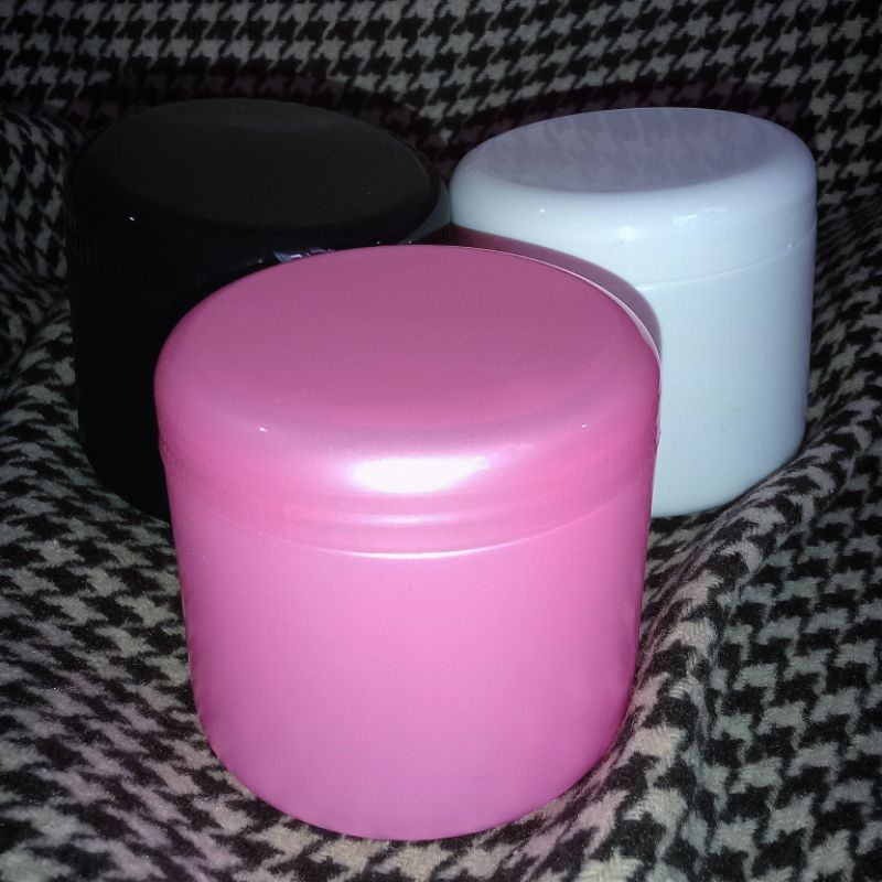 Pot Lulur Handbody Lotion Pomade Tinggi 250gr 250 gr gram Pink Putih Hitam