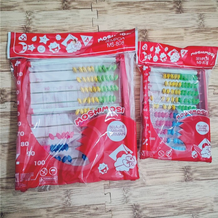 

Sempoa Anak Plastik Ukuran Besar & Kecil Moshimoshi