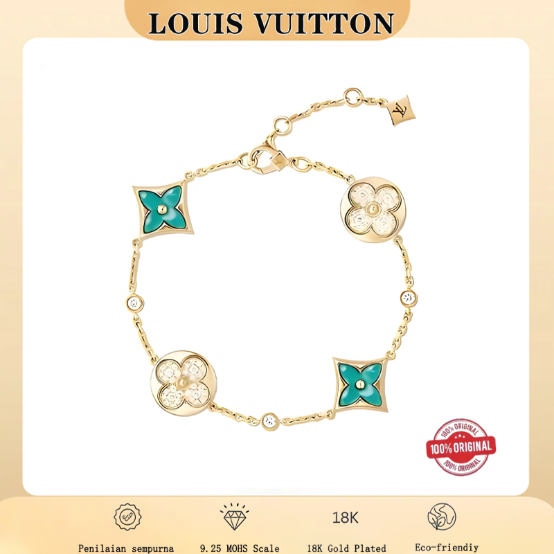 Gelang perhiasan wanita New LOUIS VUITTON original 18K gold gelang lv bangle emas asli 100% ori wani