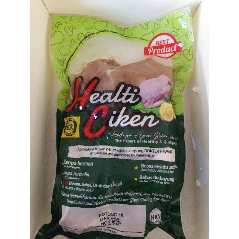

Healti Chicken Ayam Herbal Probiotik - Potong 10 (Marinasi & Non MSG)