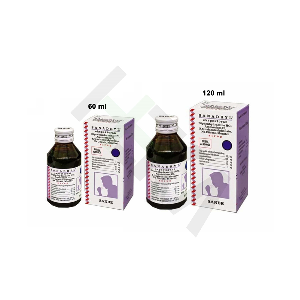 Sanadryl Sirup Expectorant - Syrup Obat Batuk Berdahak [Tembalang]