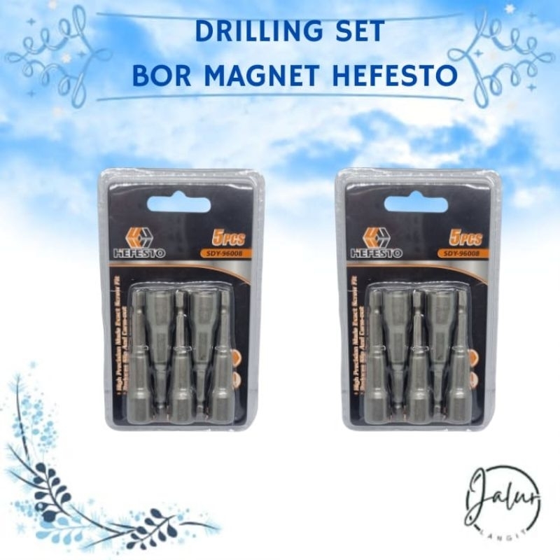 Drilling SET /Mata Kunci Sok Bor Magnet HEFESTO