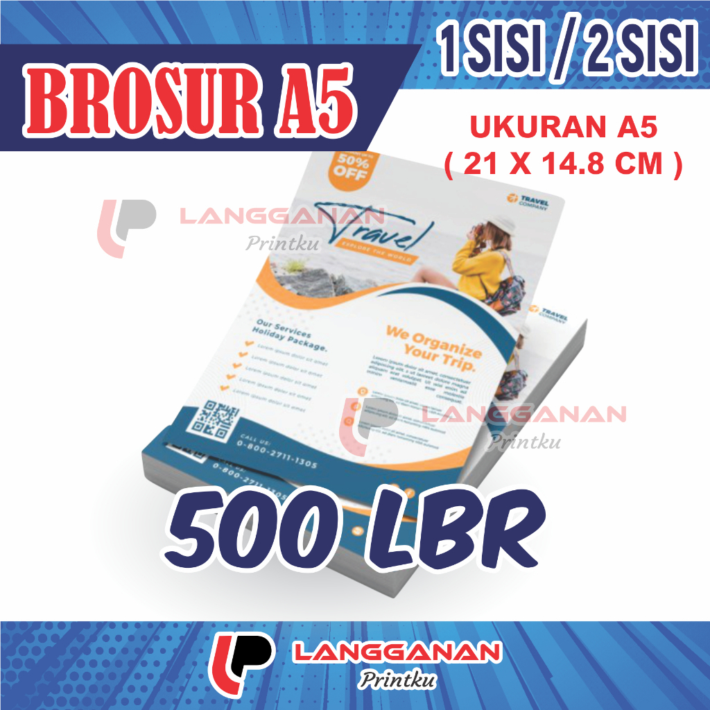 

[ 1 RIM ] CETAK BROSUR A5 AP 120 GSM CETAK FLYER ARTPAPER 120 GSM PROSES CEPAT FULL COLOR