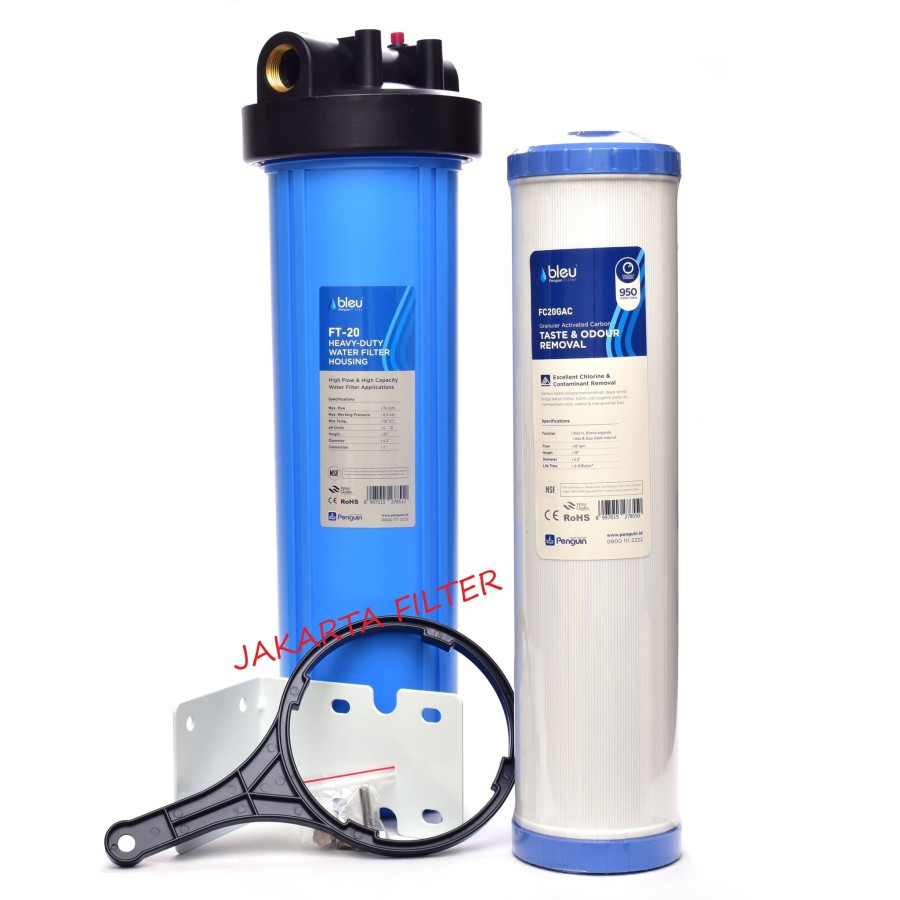 PENGUIN BIG BLUE 20" Housing + Filter GAC / Granular Activated Carbon