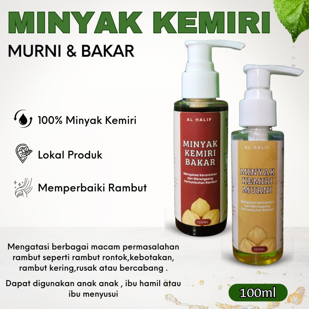 minyak kemiri bakar/minyak kemiri penumbuh rambut/minyak kemiri asli100% penumbuh rambut/