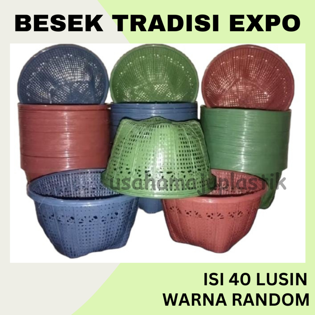 Besek tradisi wakul tradisi keranjang plastik telur isi 40 LUSIN / Warna Random
