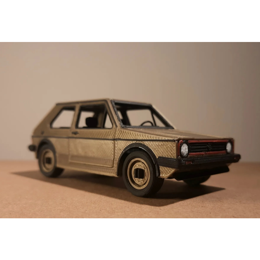 Cuero Mainan Minuatur Mobil Kit Card Vw golf mk 1