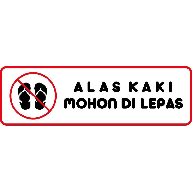 

STIKER ALAS KAKI MOHON DI LEPAS UK 5x15 cm BAHAN VYNIL ANTI AIR WLBEE