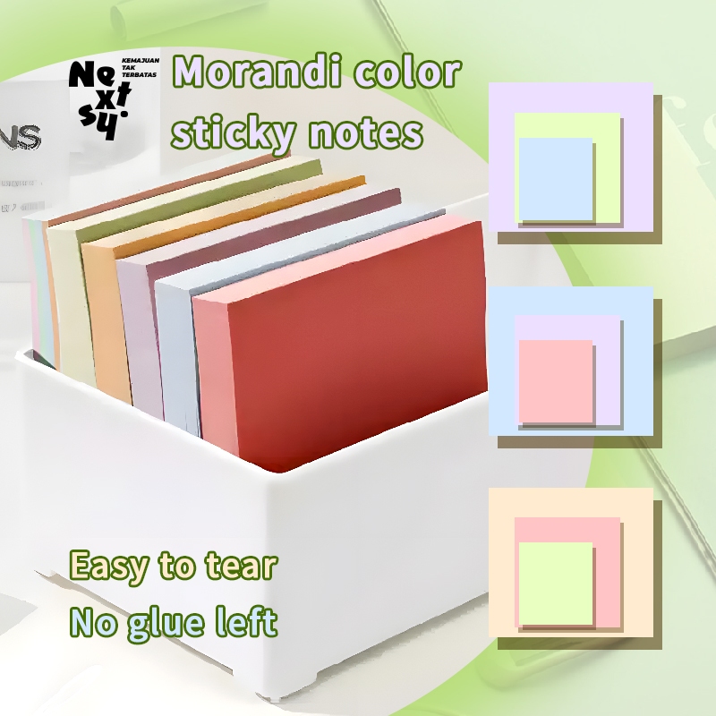 

[READY] Nextsy Sticky Notes 5 Warna Morandi Memo Stick Kertas Memo Tempel Perlengkapan Kantor