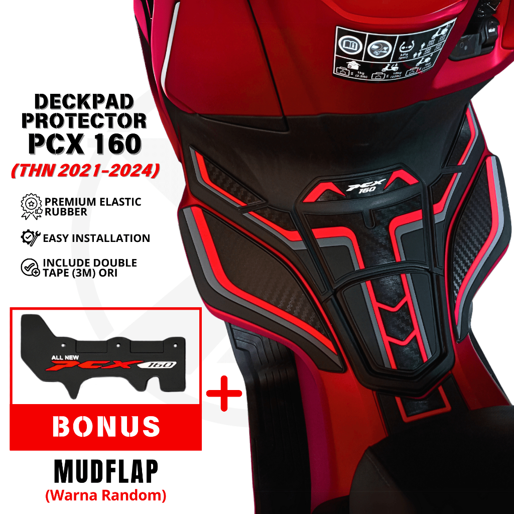 New Deckpad Pcx 160 - Tankpad Honda Pcx 160 - Aksesoris Deck Pad Pcx 160