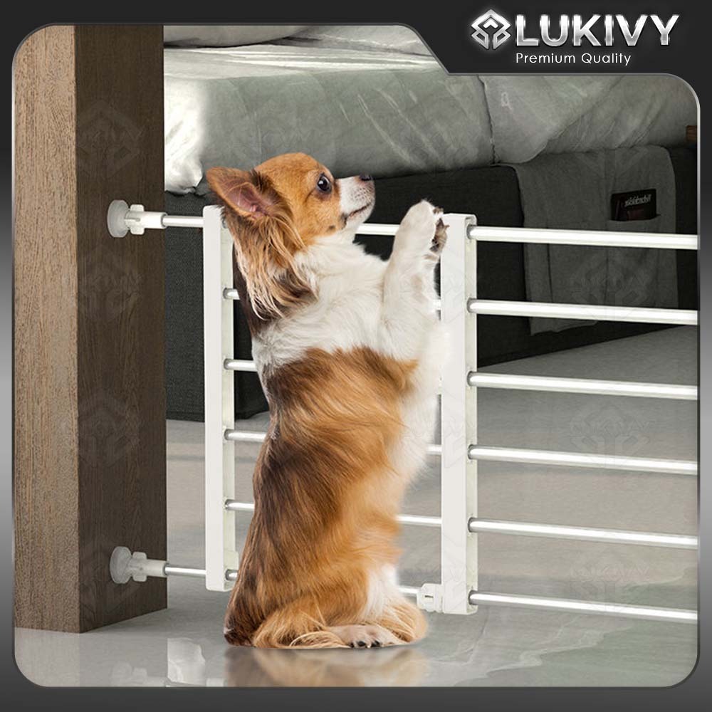 Pagar Pintu Hewan Buka Tutup Untuk Penghalang Anjing Kucing Pembatas Pengamanan Bayi Bahan Kuat Koko