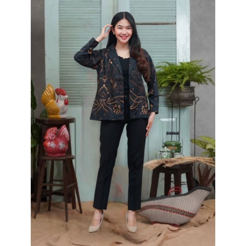 Blazer wanita hitam  kekinian modis keren blazer outfit wanita blazer korea