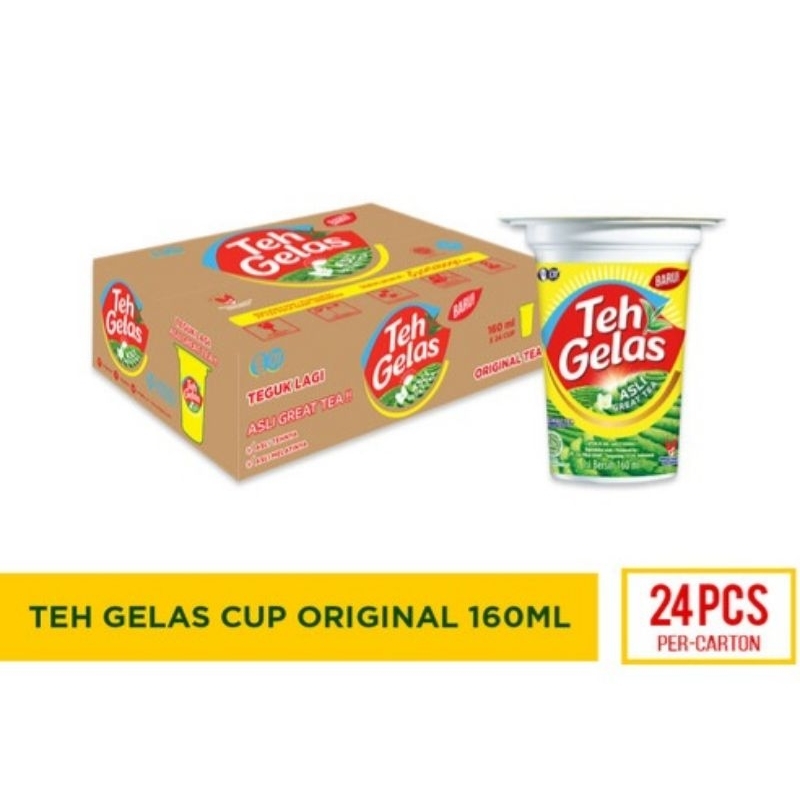 

teh gelas 160 ml 1 dus isi 24 cup