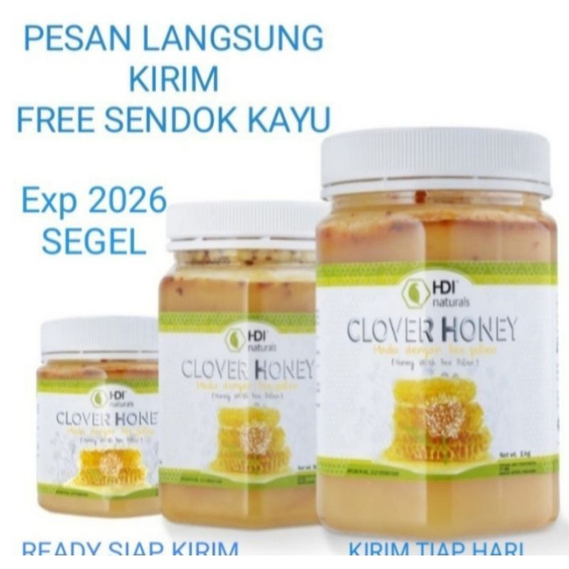 

clover honey 1kg,500gr,250gr segel ori 2026 free sendok kayu