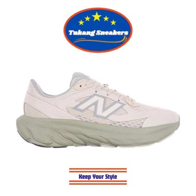Sepatu Sneakers Pria New Balance Fresh Foam Trainer Beige NEWUTRNWA