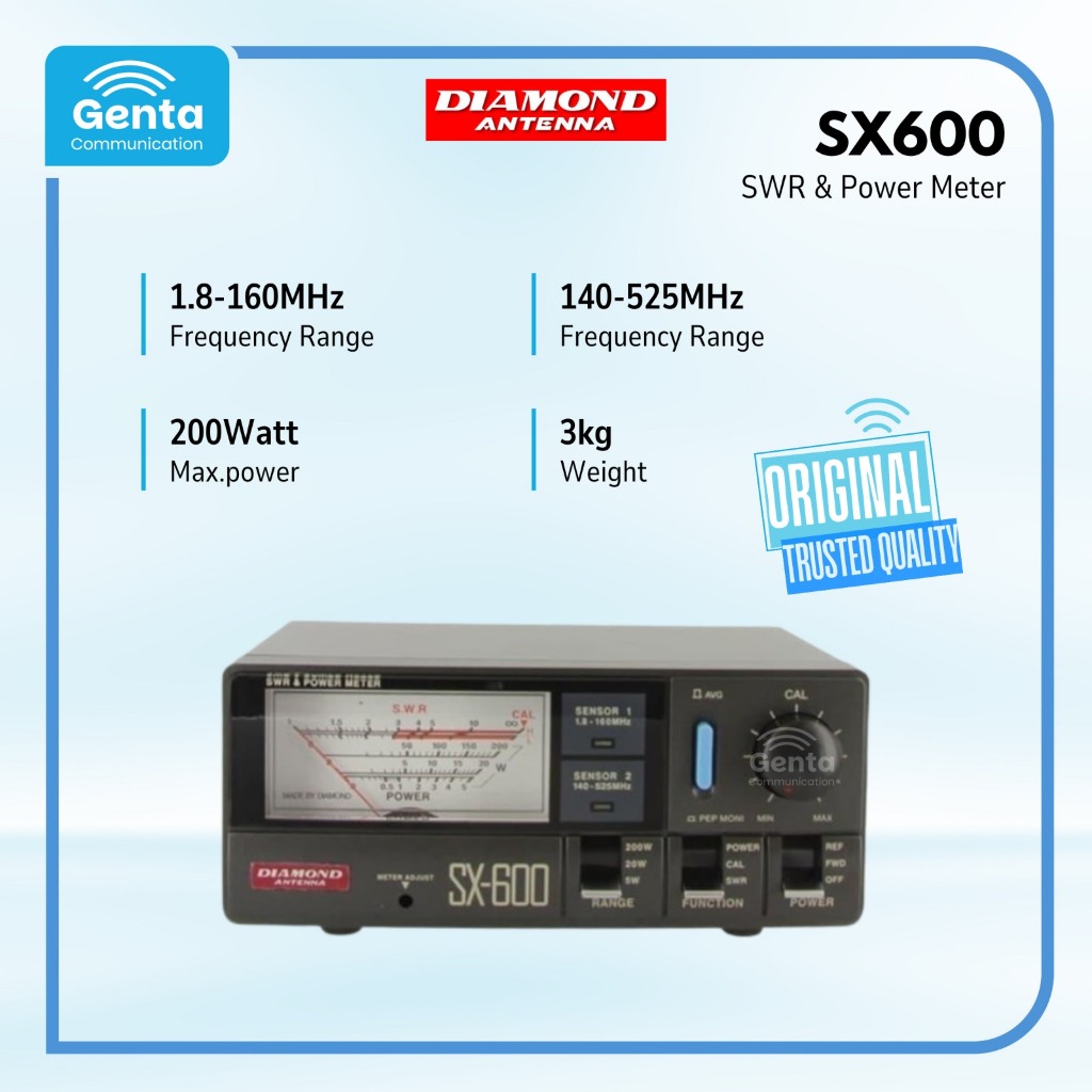 SWR & POWER METER DIAMOND SX600 / SX 600 / SX-600 GARANSI BARU ORIGINAL TERMURAH