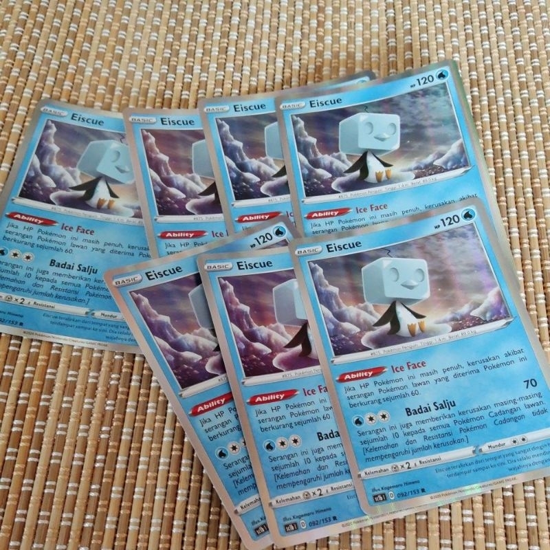 Kartu TCG Pokemon indonesia Holo R Foil Eiscue