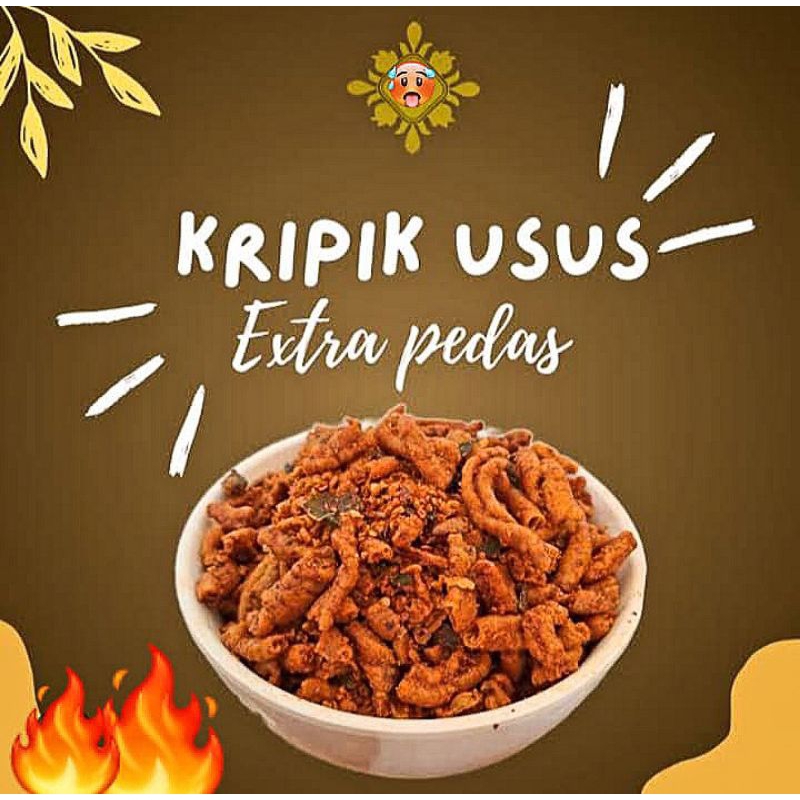 

KRIPIK USUS PEDASS EXTRAA DAUN JERUK PURUT/KRIPIK USUS AYAM 100gr/KRIPIK USUS AYAM 65gr