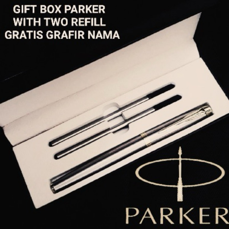 

Bollpoint Mewah Parker Gift Box With Two Refill Gratis Grafir Nama Pulpen Stationery