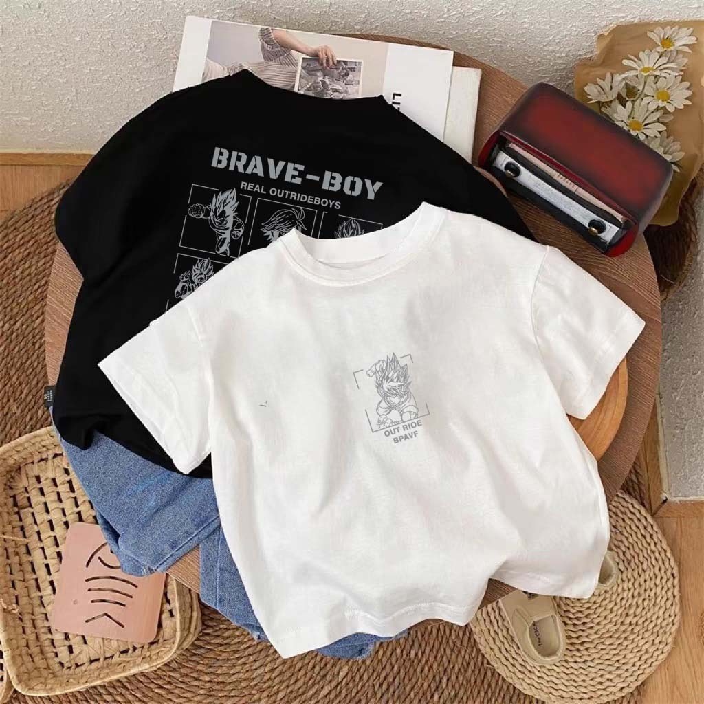 korea style Putih cocobaby t shirt cotton Kaos Atasan Anak laki-laki Perempuan | Pola cetak bola nag