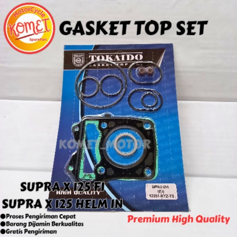 [KOMET] PAKING TOP SET GASKET TOP SET SUPRA X 125 FI/SUPRA X 125 HELM IN [TOKAIDO]
