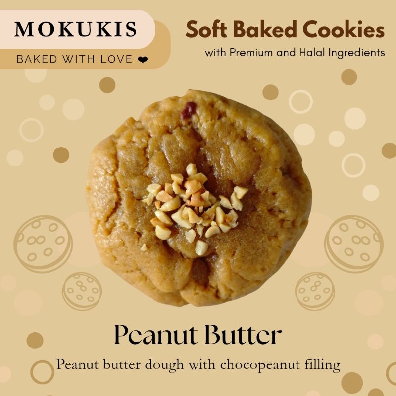 

PEANUT BUTTER - Mokukis Soft Baked Cookies | BIG COOKIES @80gr