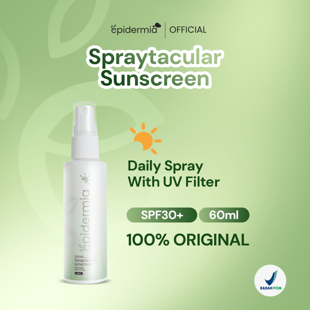 Epidermia Spraytacular Sunscreen SPF30+ Daily spray with UV Filter 60ml (100% Original)