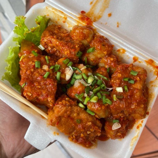 Tahu Spicy / Tahu Mercon / Tahu Kobong / Tahu Pedas / Tahu Bakso / Tahu Daging Ayam