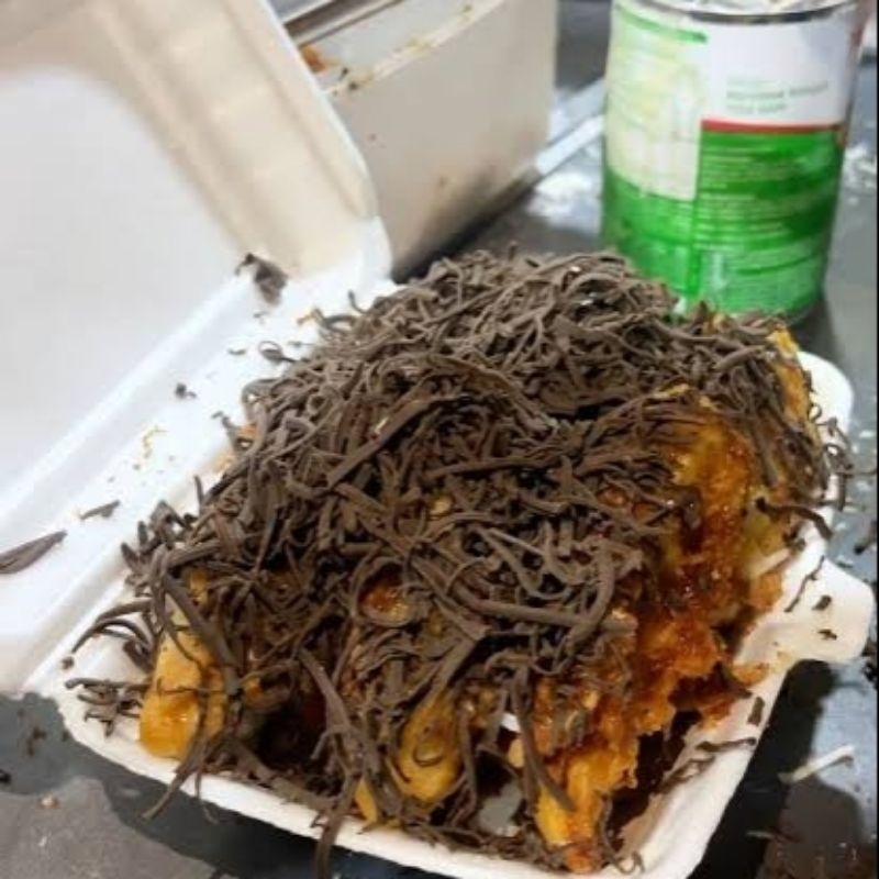 

pisang coklat parut susu