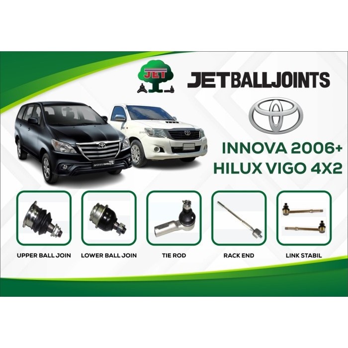 JET Thailand Balljoint atas, ball joint bawah, tie rod end tirot, long tie rod rack end, link stabil