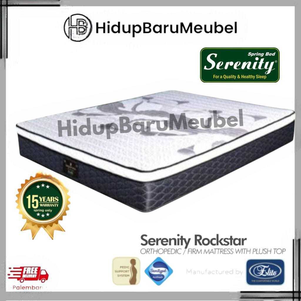 Kasur Busa RockStar Serenity By Elite / Matras Orthopedic Tebal 30 / Busa Rebonded Murah Spring Bed 