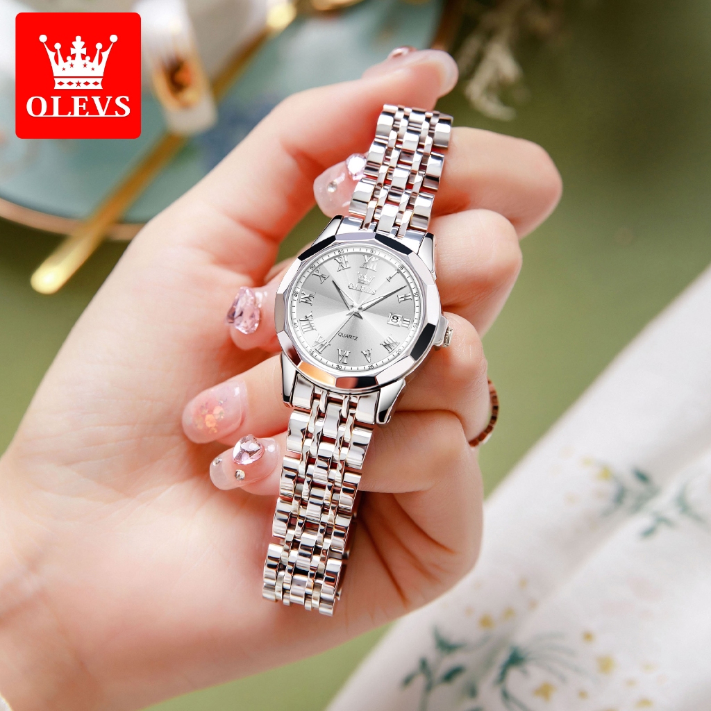OLEVS Jam Tangan Wanita Kecil Original Anti Air Mewah Fashion Bisnis Jam Tangan Cewek Elegan COD9990