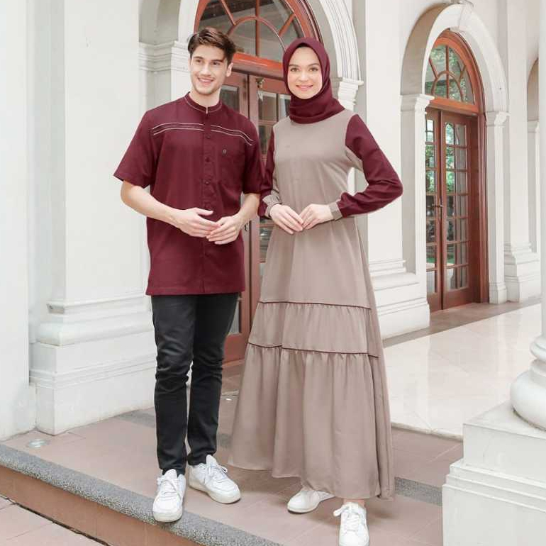 BAJU SARIMBIT ETHICA COUPLE 179 CASPIAN RED | ETHICA SARIMBIT ELFA SERIES  COUPLE 179 CASPIAN RED / 