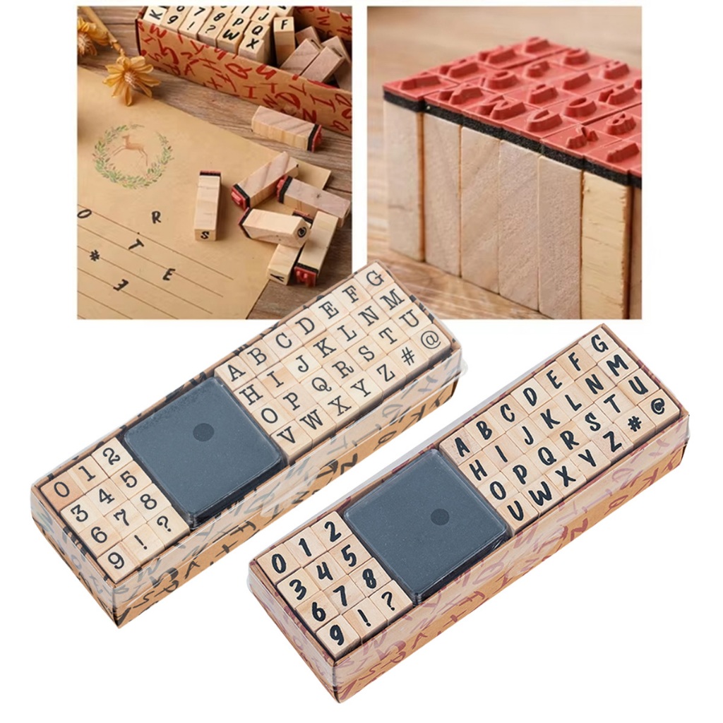 

Paket Stempel Kayu /Perangko kayu / Aesthetic Wooden Stamp Alphabet Set / Alphabet And Number Stamp templat