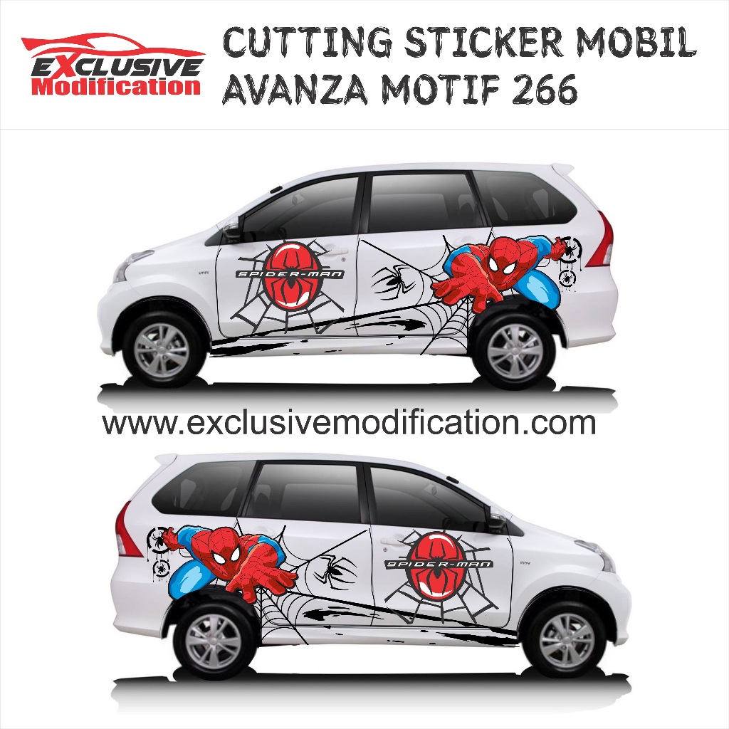 Sticker Cutting Motif SPIDERMAN Mobil Avanza | 266