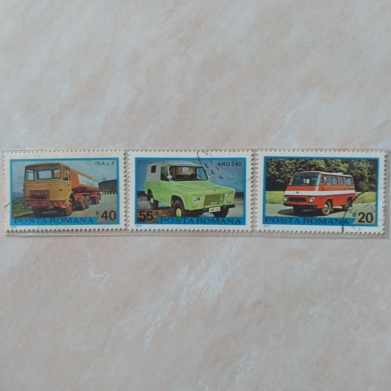 

Perangko Prangko Jadul 3 Pcs Rumania Romania Posta Romana 1975 Romanian Motor Vehicles - YN2221