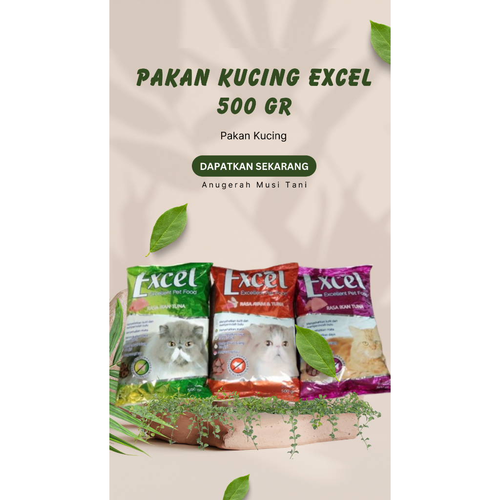 Pakan Kucing Excel Tuna (500 gr) - Pakan/Pelet Hewan