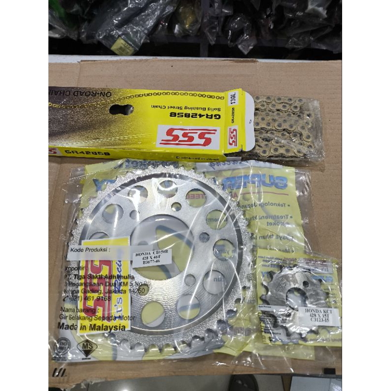 gearset gear full set assy SSS racing Honda CBR 150r new facelift tahun 2019 2020 2021 up 2024 origi