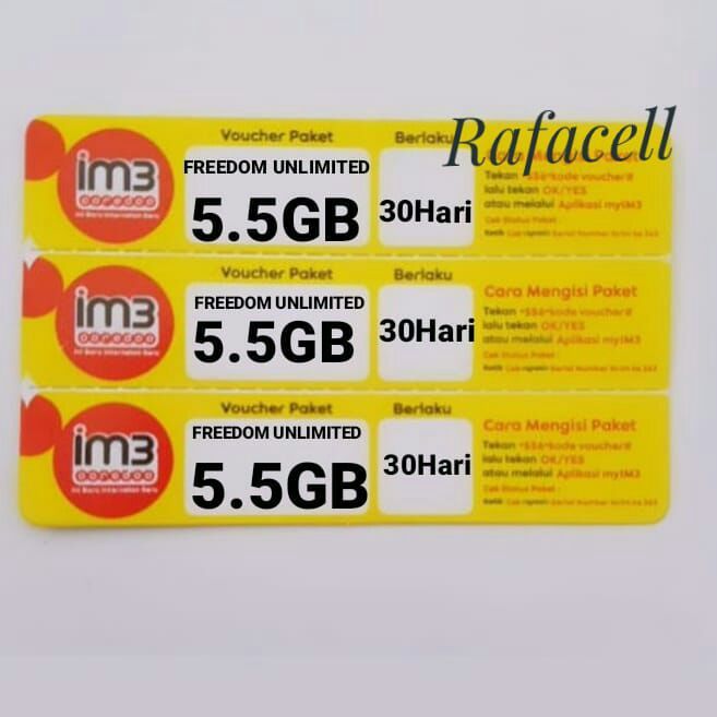 VOUCHER INDOSAT FREEDOM UNLIMITED 5.5GB
