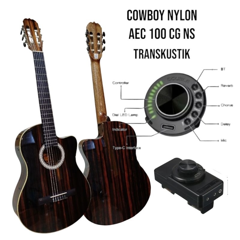 gitar nylon cowboy AEC 100 CG NS transkustik