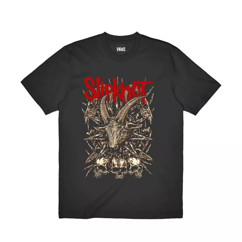 JACKCUSTOM  KAOS BAND SLIPKNOT BAJU OVERSIZE HITAM SOLID BASIC