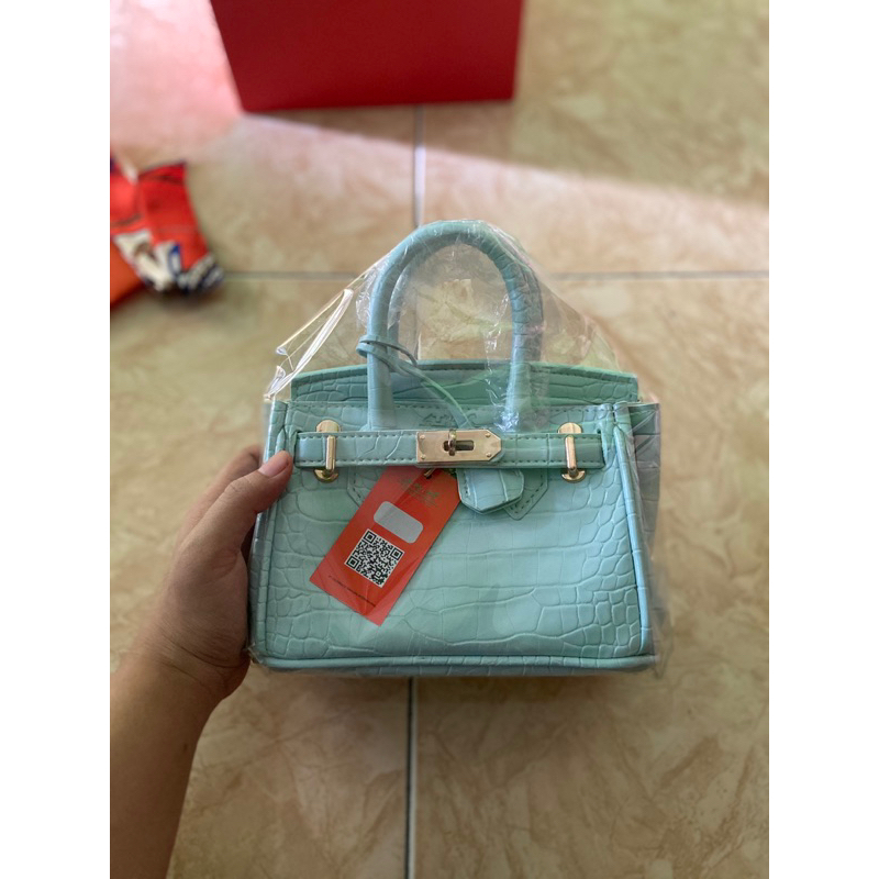 HIMALAYA-TAS SELEMPANG WANITA BIRGIN CROCO MINI BABY DOFT(20x9x14) FREE BOX HIMALAYA