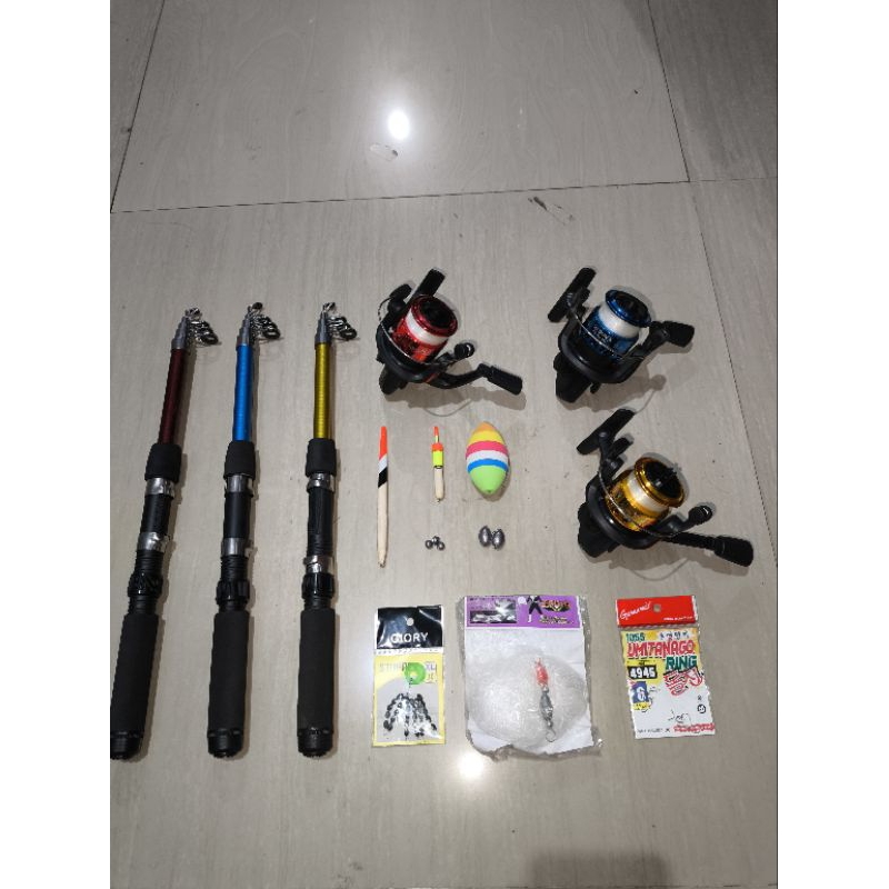 Set Pancing Jaring 1.5 Meter Murah | Joran + Reel + Kelengkapan Pancing