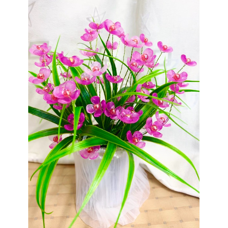 [ 1554 ] Bunga artificial ORCHIDS 4K bunga akrilik Diy craf dekorasi bunga mote bunga kreasi kawat