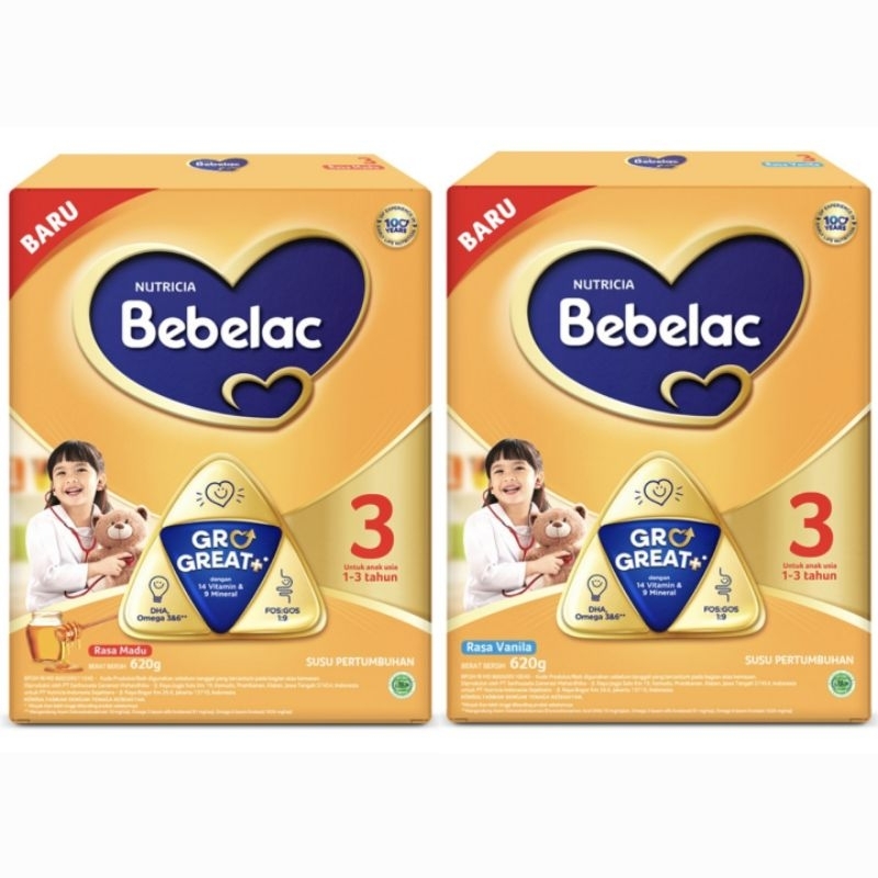 

Bebelac 3 Madu Vanila 620 g GroGreat+ Susu Bubuk Pertumbuhan Anak