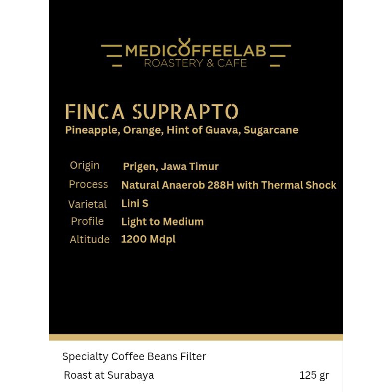 

arabica specialty Finca Suprapto /kopi arabika filter/ 125 gr