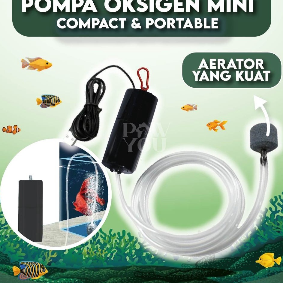 Pompa Udara Aquarium USB Aerator Akuarium Ikan Airator Gelembung