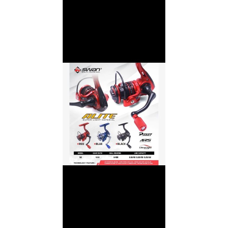 reel spining swan alite 500 UL power handle