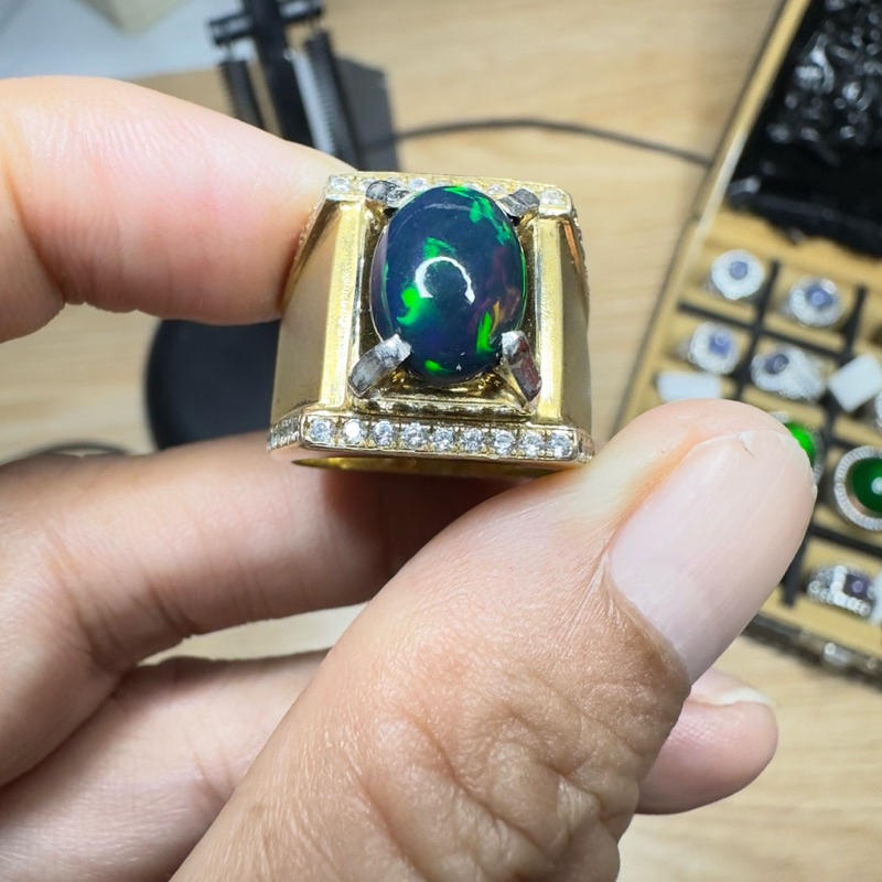 natural black opal ethiopia