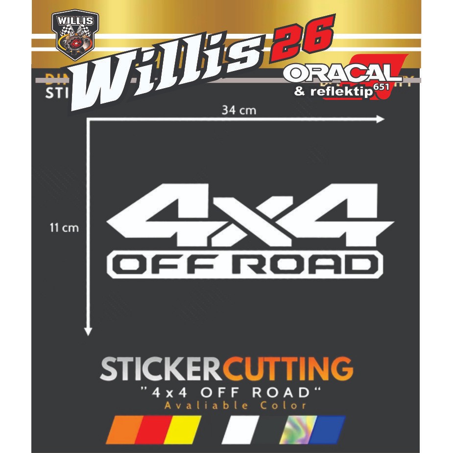 STICKER STIKER CUTTING 4x4 OFFROAD JEEP TAFT GT DOUBLE CABIN